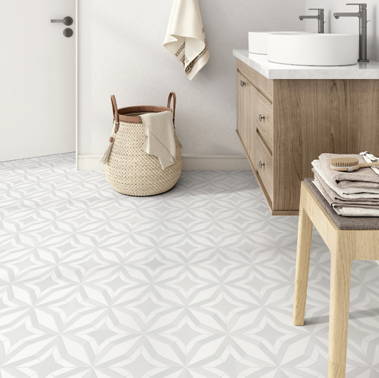 Kalero Star White Marble Mosaic