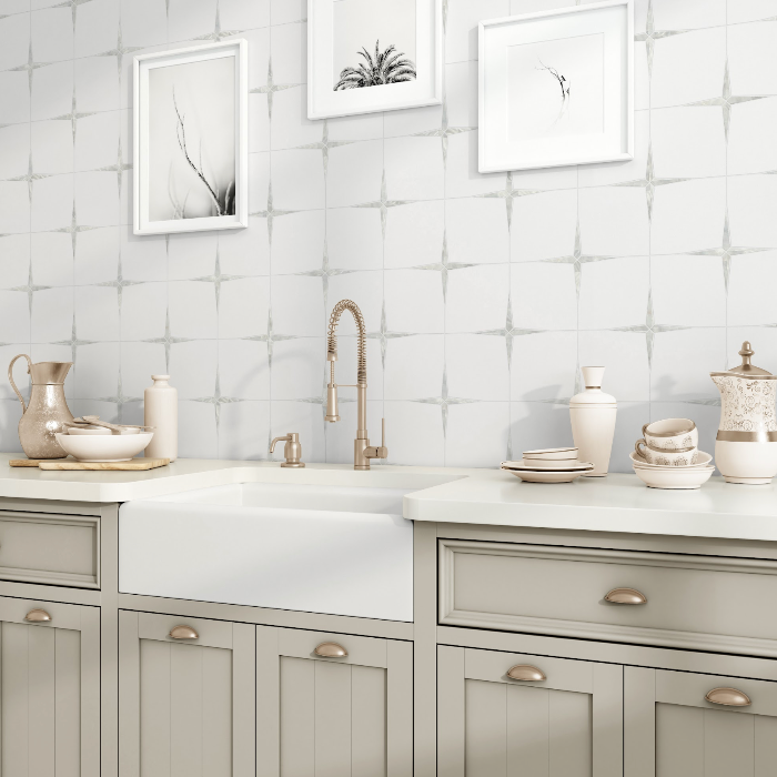 North Star-C Marble with Mother of Pearl Mosaic