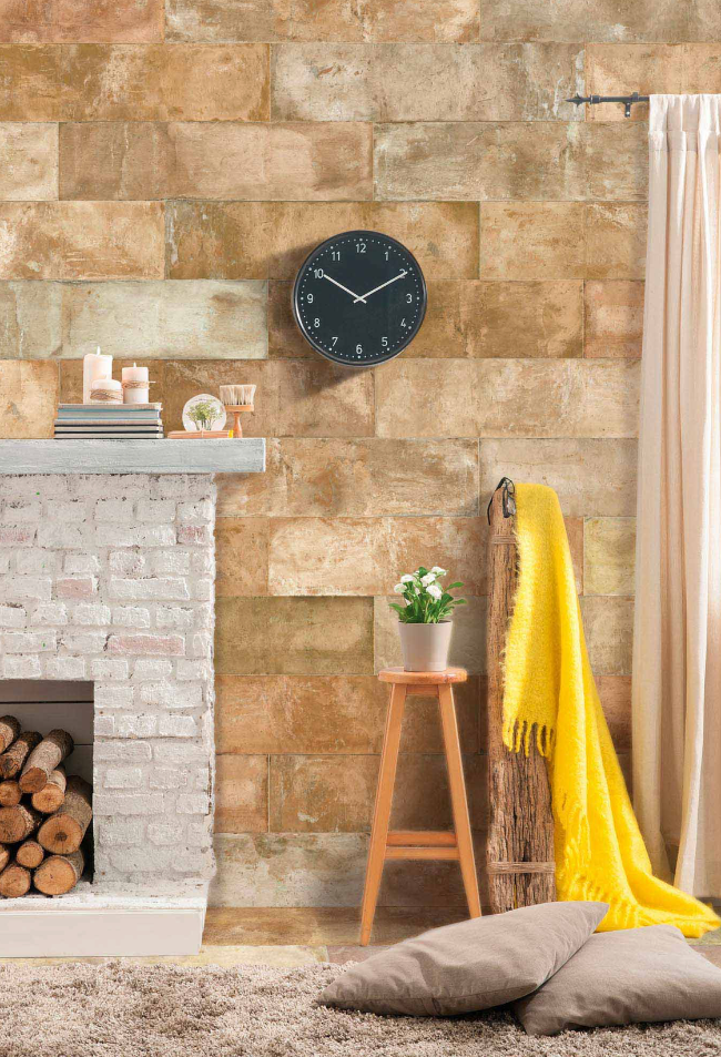 Terre Porcelain Tile in Rosso