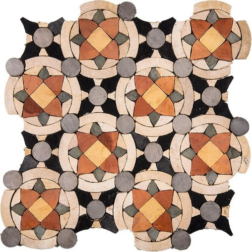 Shira Honed Limestone Mosaic
