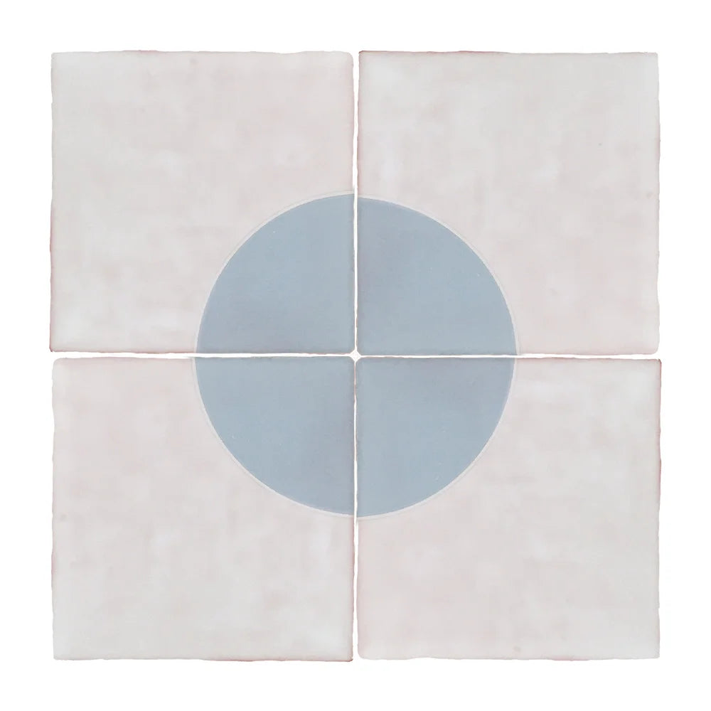 Sky Blue Penelope Deco Tile 5" x 5"