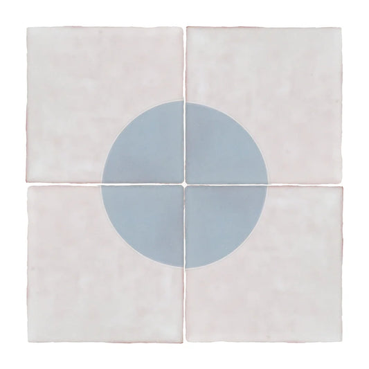 Sky Blue Penelope Deco Tile 5" x 5"