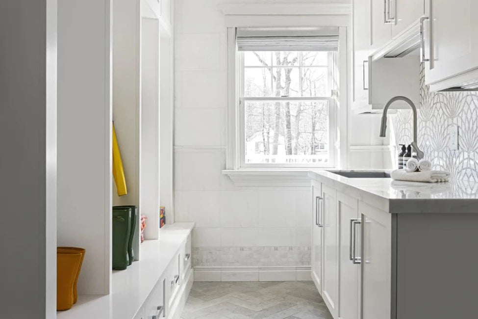 Artistic Tile Luxor Bianco Dolomiti Mosaic Polished Stone