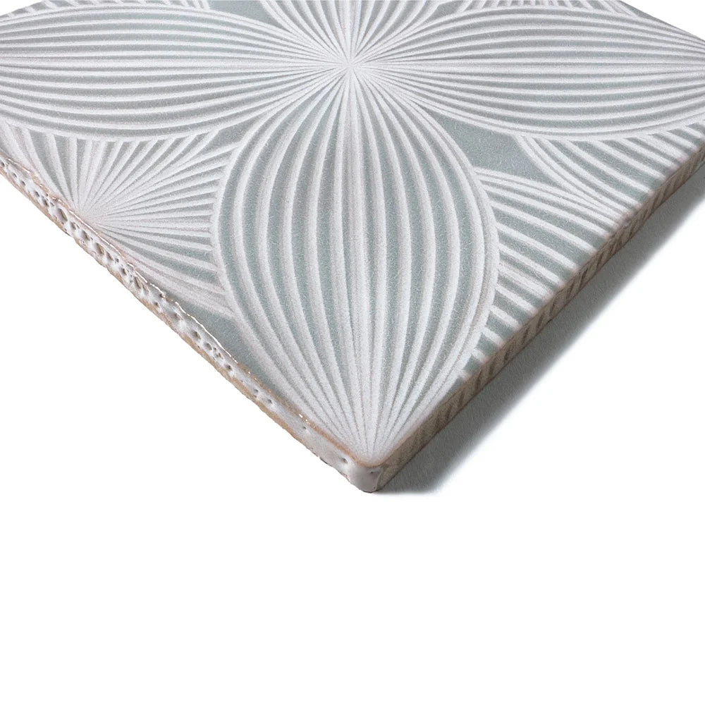 Soft Jade Camilla Deco Tile 5" x 5"