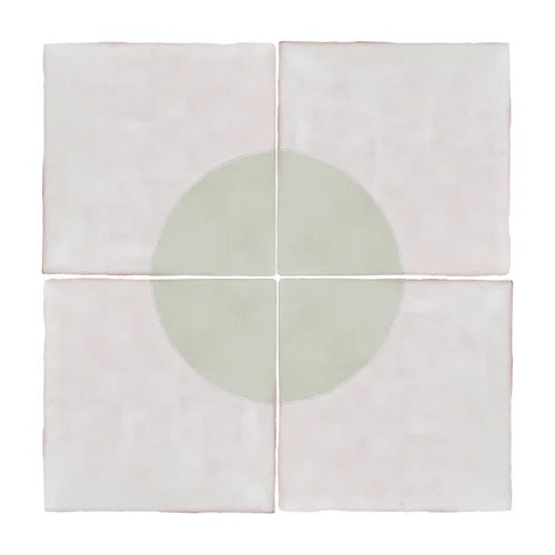 Soft Jade Penelope Deco Tile 5" x 5"