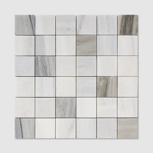Striato Zeus Multi Finish Marble Mosaic Tile 2" x 2"