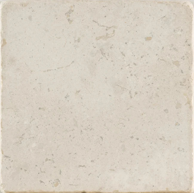 Artistic Tile Birch White Travertine Tile Cross Cut Tumbled 8" x 8" Stone