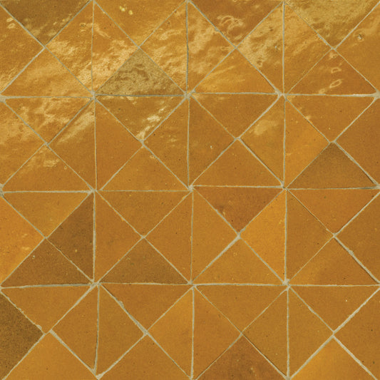 Tunis Triangle Zellige Tile Glossy in Honey