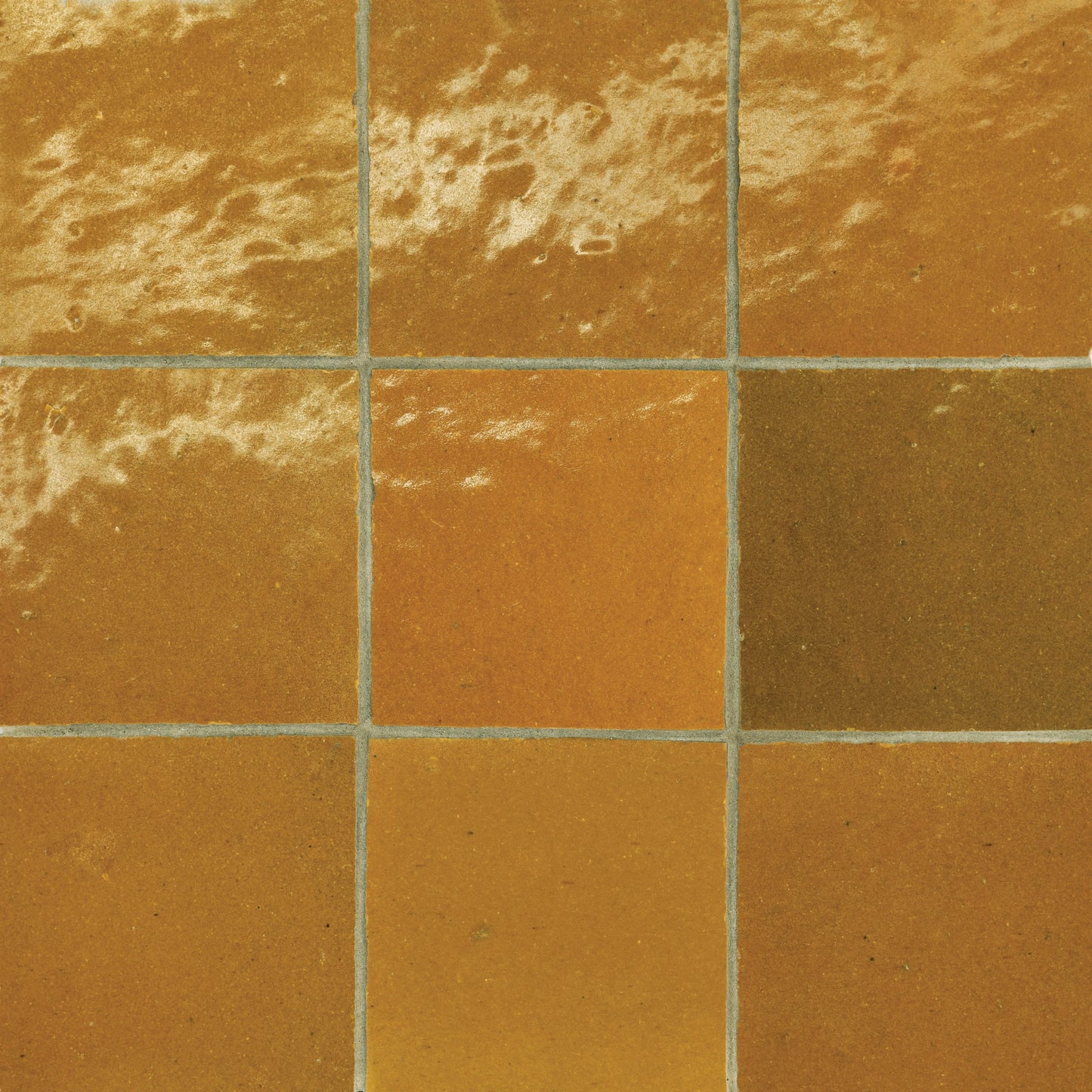 Tunis Zellige Tile Glossy in Honey 4" x 4"