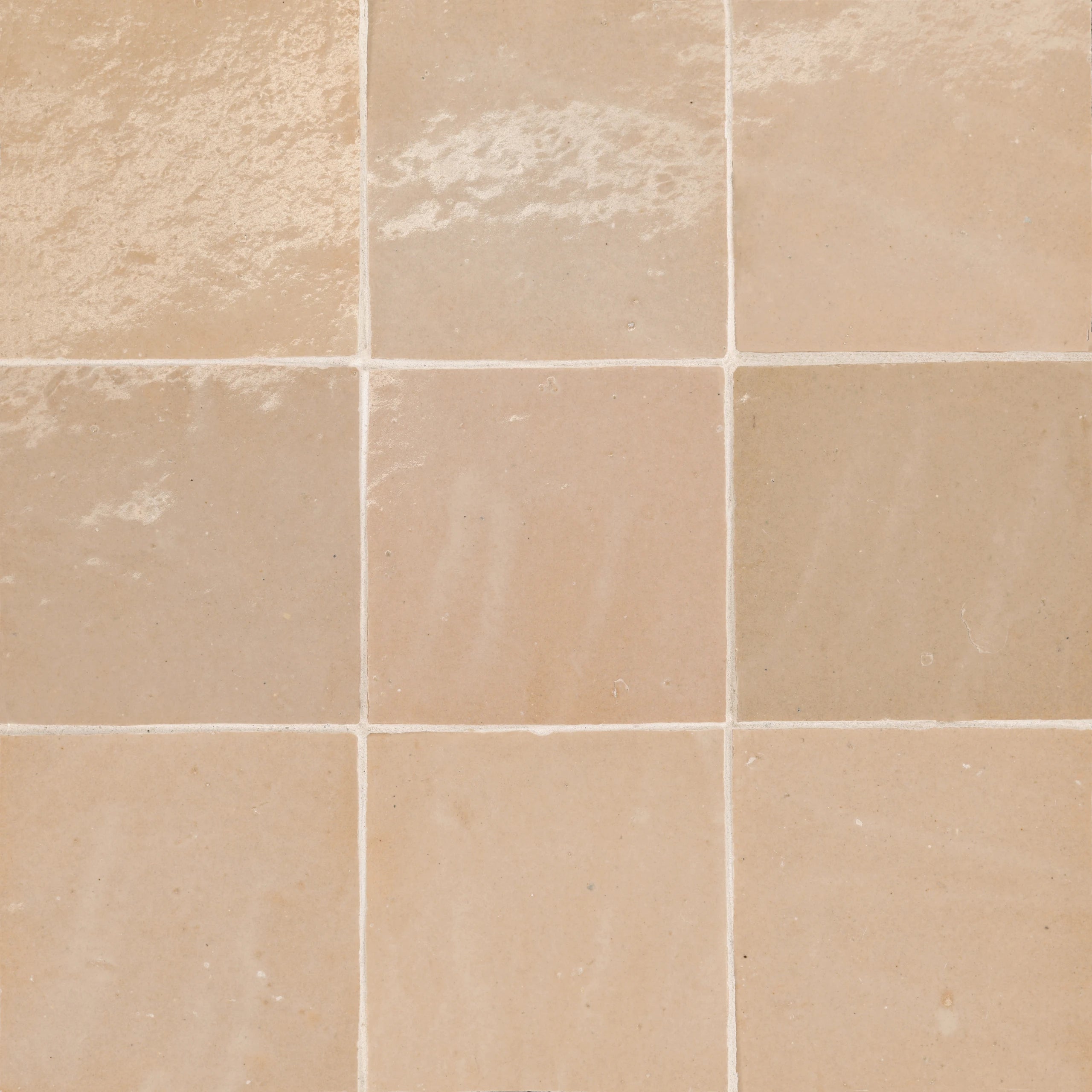 Tunis Zellige Tile Glossy in Ivory 4