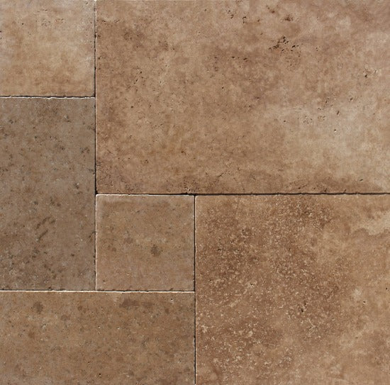 Umber French Pattern Tumbled Paver 3cm