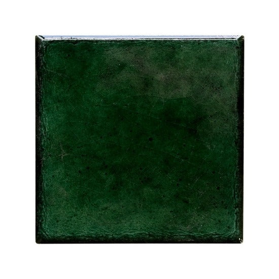 Verde Green Crackled Ceramic Tile 8" x 8"
