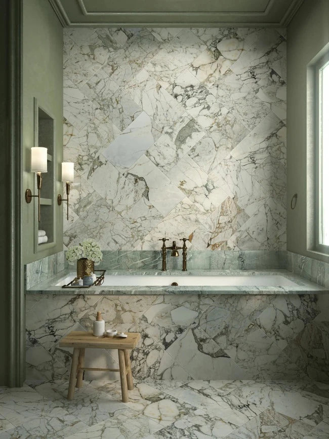 Artistic Tile Verde Reale Classico Marble Tile Honed 12" X 24" X 3/8" Stone Aris Edge