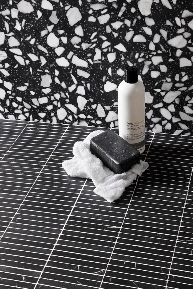 Artistic Tile Abbey Road Nero Marble Mosaic Honed Stone