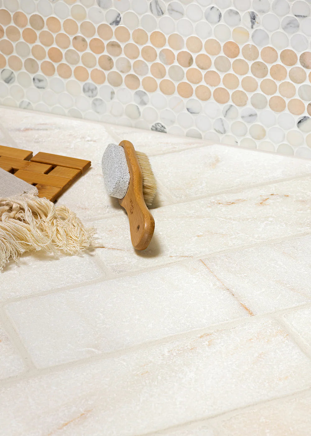 Artistic Tile Calacatta Rosa Marble Field Tile 4" x 12" Tumbled