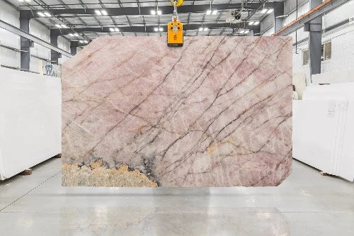 Artistic Tile Cristallo Pink Quartzite Slab 3/4" Polished Stone