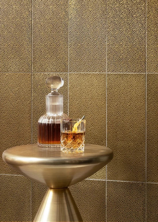 Artistic Tile Grand Tour Martello Gold Limestone Decorative Field