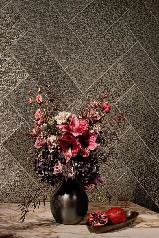Artistic Tile Grand Tour Martello Silver Limestone Decorative Field