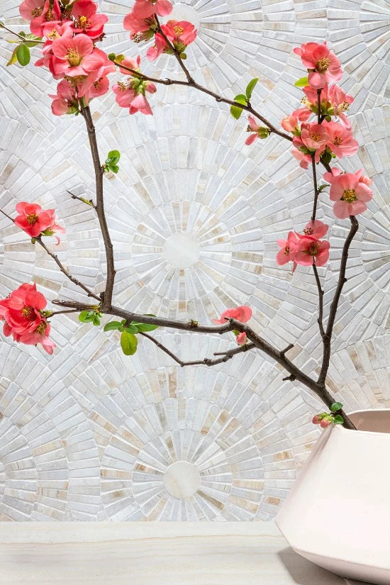 Artistic Tile Motor City Circles Vanilla Onyx Mosaic