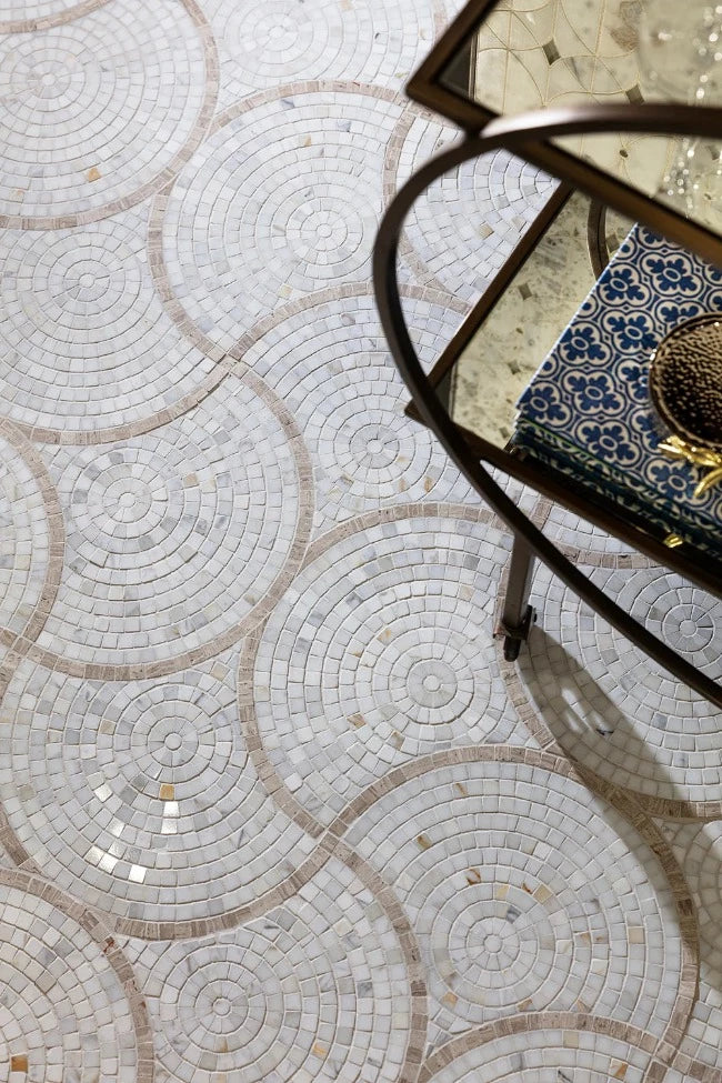 Artistic Tile Spin Calacatta Gold Mosaic
