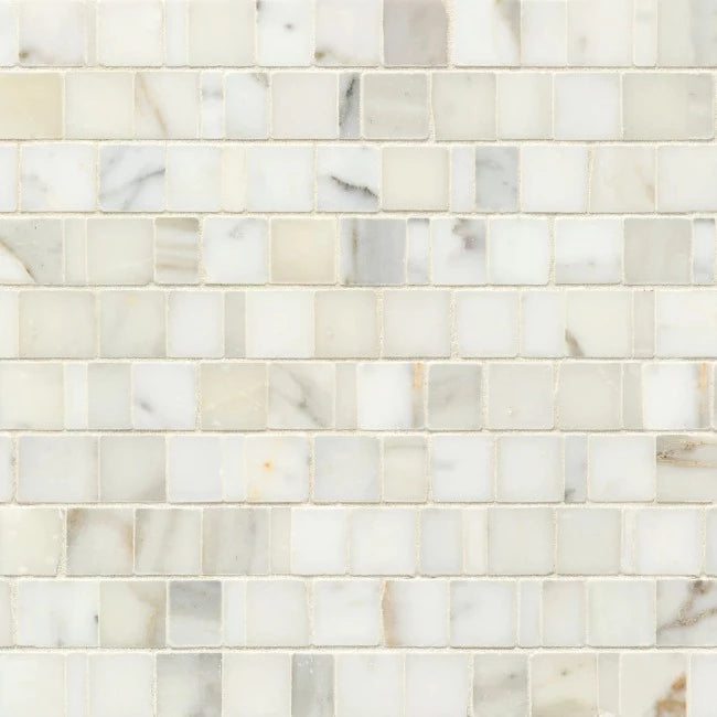 Artistic Tile Calacatta Gold Marble Mosaic Honed Stone Broken Joint 3.0cm