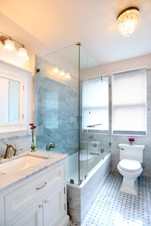 Artistic Tile Bianco Carrara & Bardiglio Mosaic Polished