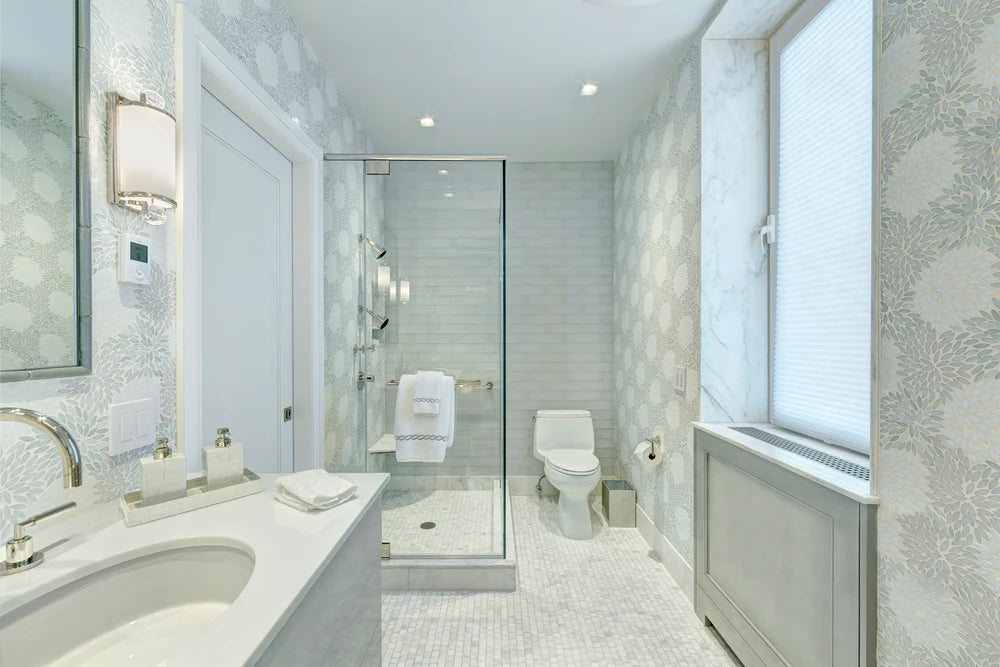 Artistic Tile Pacific White Marble Mosaic Broken Joint Polished