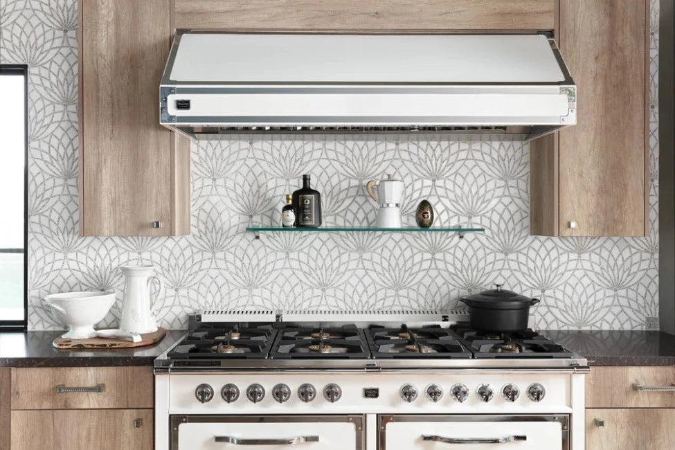 Artistic Tile Luxor Bianco Dolomiti Mosaic Polished Stone