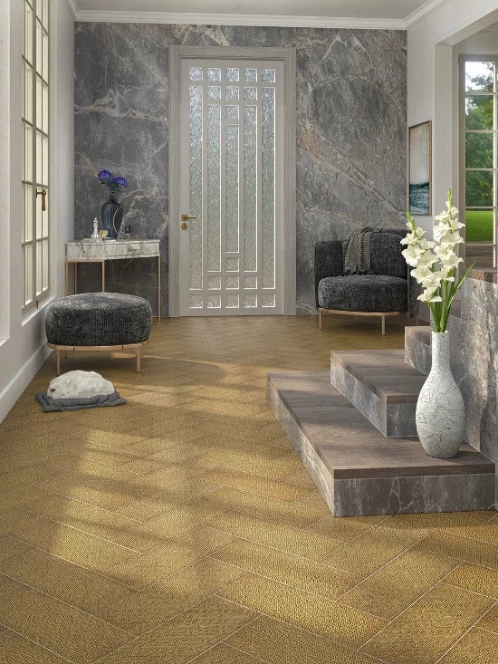 Artistic Tile Grand Tour Martello Gold Limestone Decorative Field