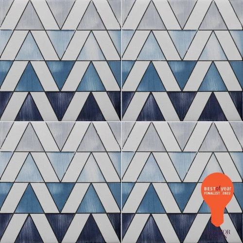 Artistic Tile A Mano Triangolo Blue Field Tile