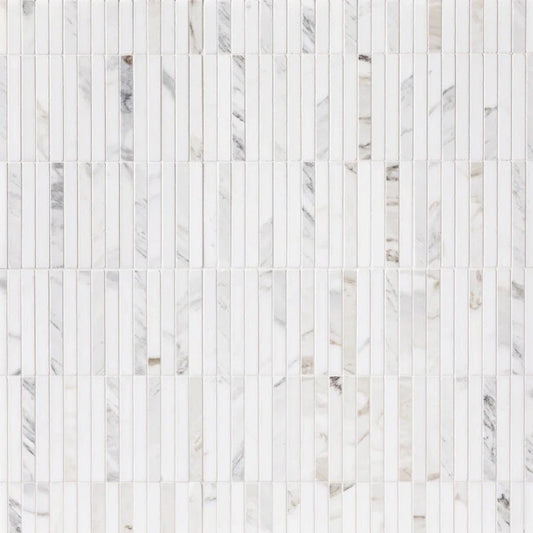 Artistic Tile Abbey Road Calacatta Gold Marble Mosaic Honed Stone