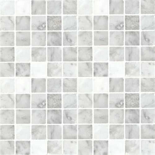 Artistic Tile Bianco Carrara Marble Mosaic Straight Joint 3.0cm Polished