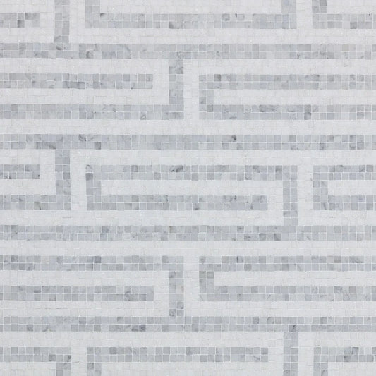 Artistic Tile Hudson Key White Mosaic Honed Stone