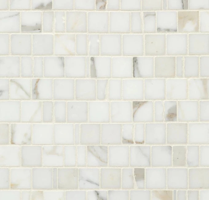 Artistic Tile Calacatta Gold Marble Mosaic Polished Stone Broken Joint 3.0cm