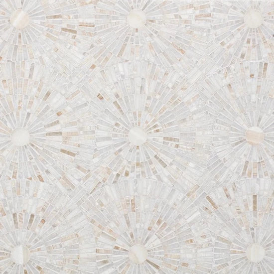 Artistic Tile Motor City Circles Vanilla Onyx Mosaic