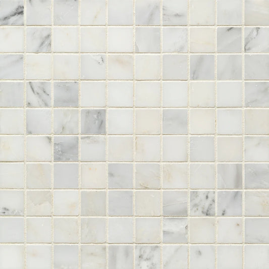 Artistic Tile Pacific White Marble Mosaic Straight Joint Polished