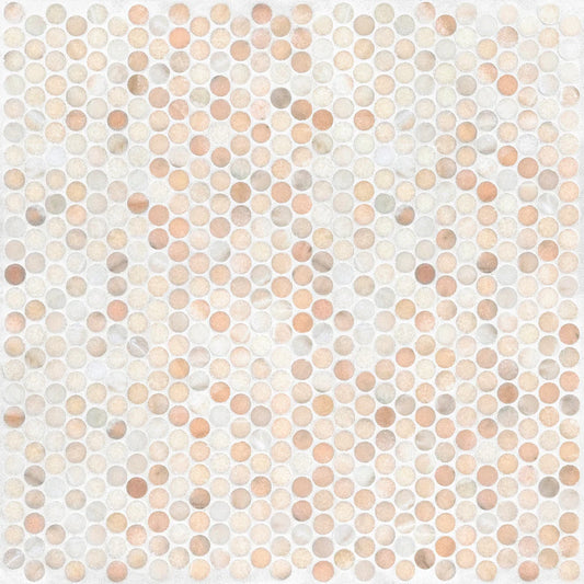 Artistic Tile Penny Lane Pink Marble Mosaic Honed