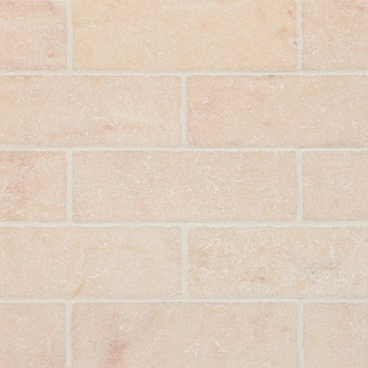 Artistic Tile Rosa Portogallo Marble Tile Tumbled 4" X 12"