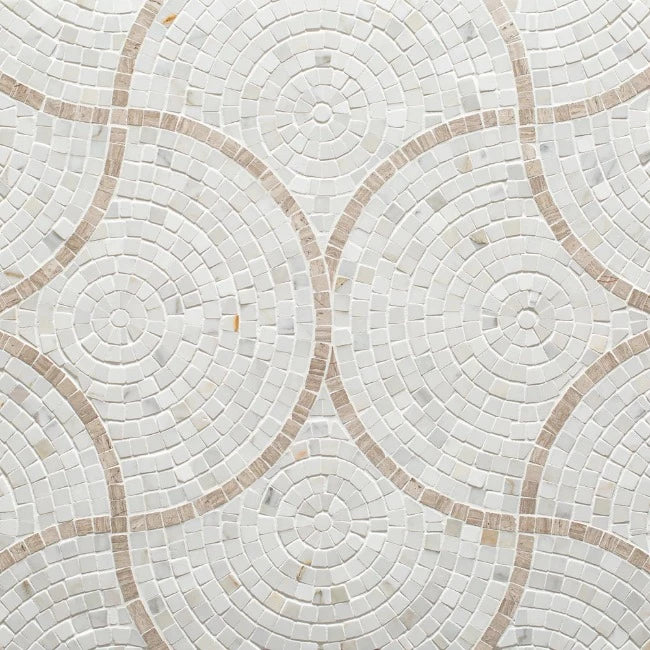 Artistic Tile Spin Calacatta Gold Mosaic