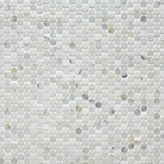Artistic Tile Studs Calacatta Gold Marble Mosaic Polished Stone