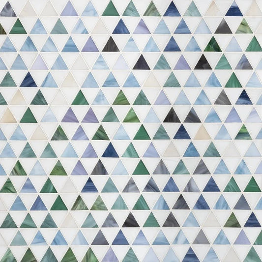 Artistic Tile Trombone Triangles Blue Blend Mosaic