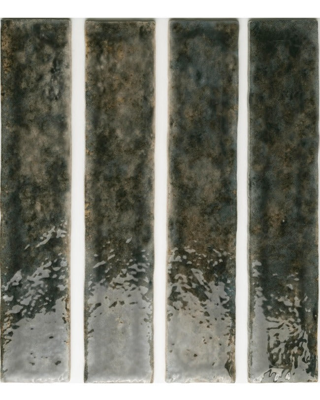 Potters Tile in Umber 2" x 10"