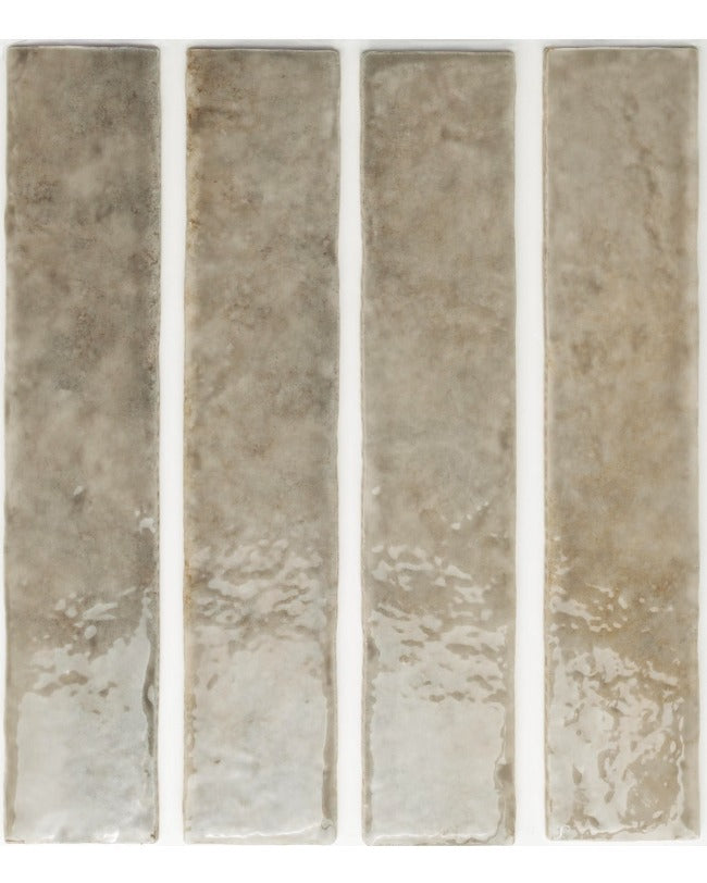 Potters Tile in Fossil 2" x 10"