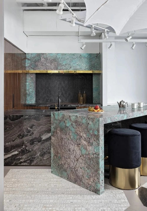 Artistic Tile Amazonite Quartzite Slab 3/4" Polished Stone