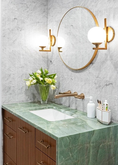 Artistic Tile Botanic Green Quartzite Slab 3/4"