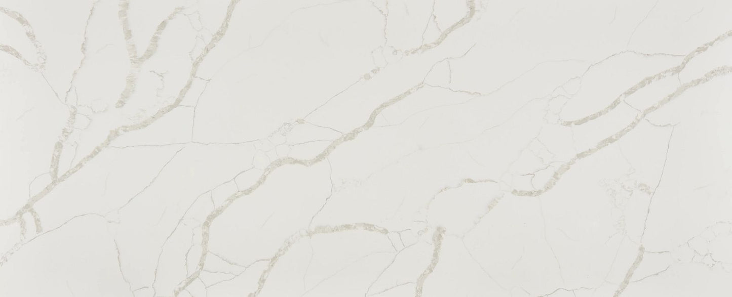 Calacatta Latte Quartz Slab 125″ x 62″ 122-604