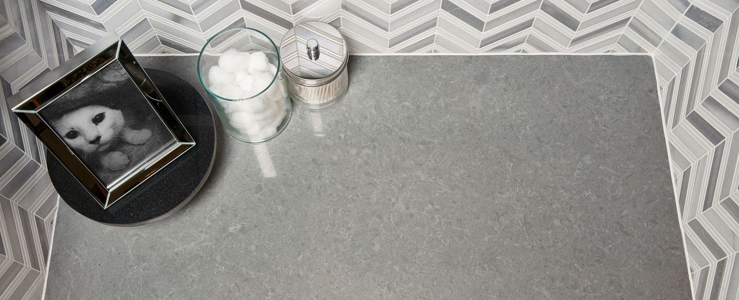 Cement Grey Quartz Slab 125″ x 60″ 122-402