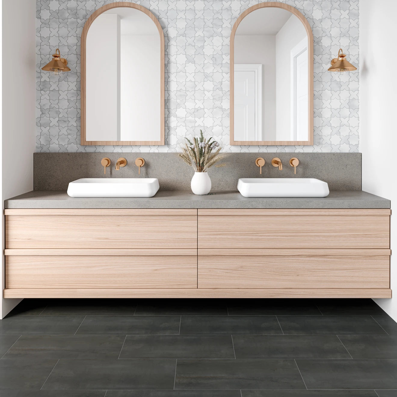 Cement Honed Porcelain Slab 60" x 126" - 1/2" Thick