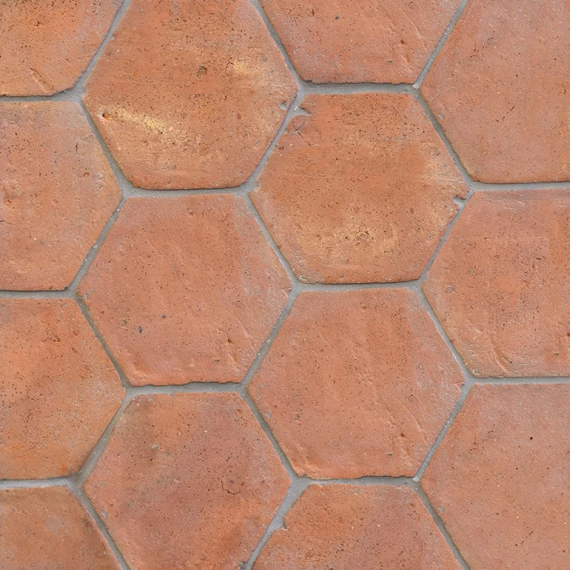 Hexagon Natural Terracotta Tile 6" x 6"