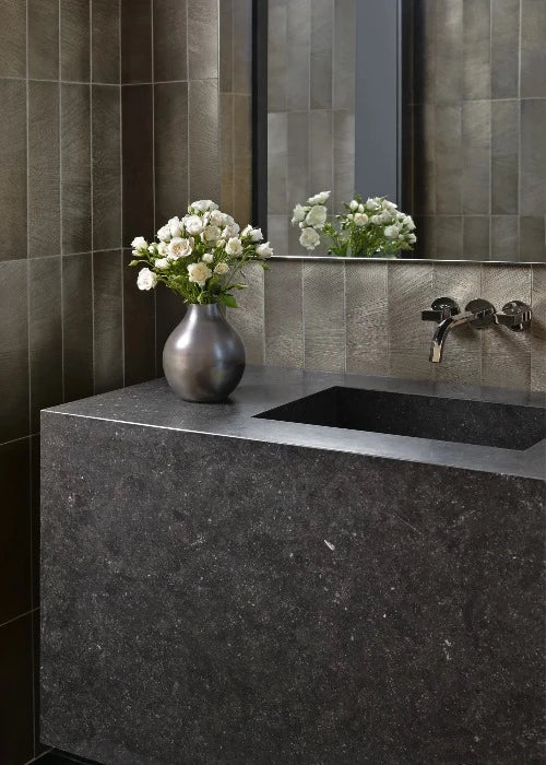 Artistic Tile Belgian Bluestone Limestone Slab 1-1/4" Honed Stone